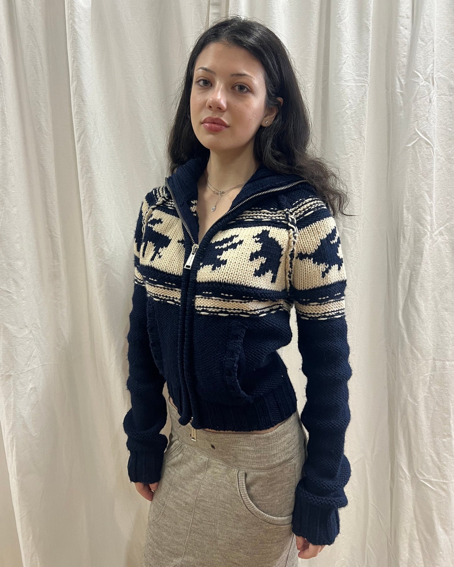 Dsquared² F/W 2004 Knit Zip Up Sweater