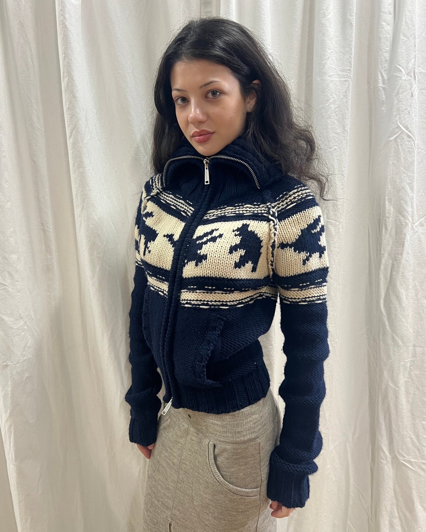 Dsquared² F/W 2004 Knit Zip Up Sweater