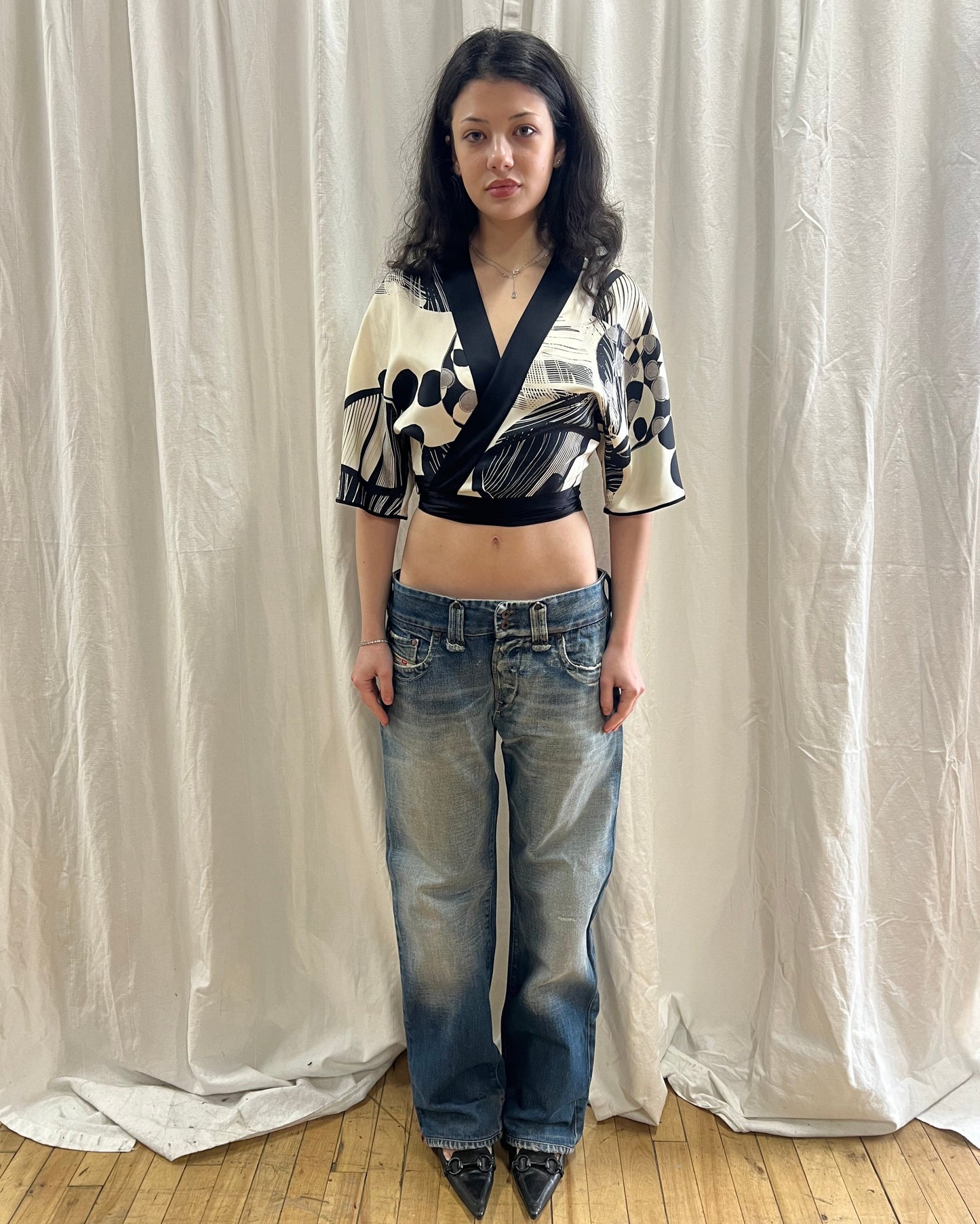 Canadian Designer Silk Wrap Top