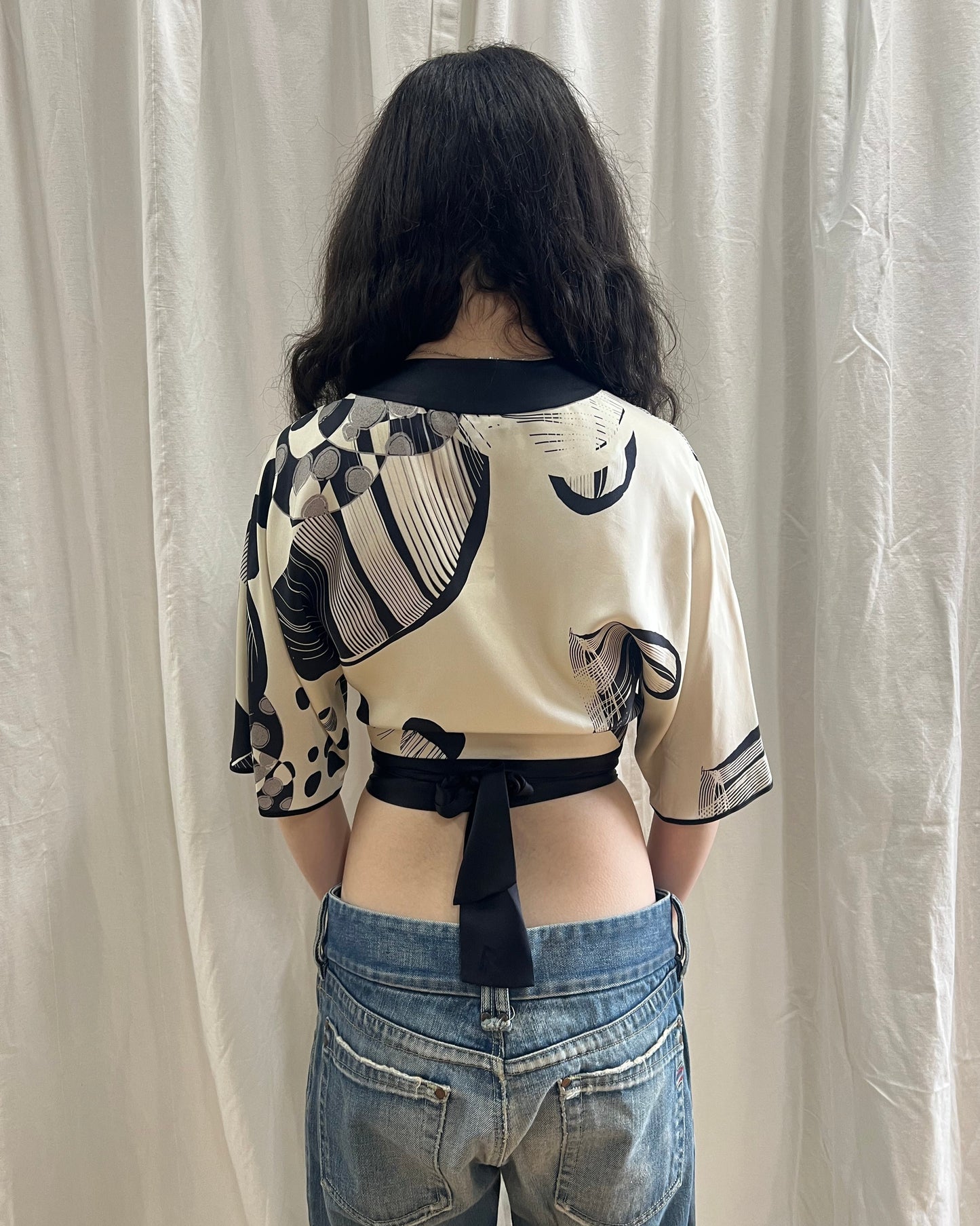 Canadian Designer Silk Wrap Top