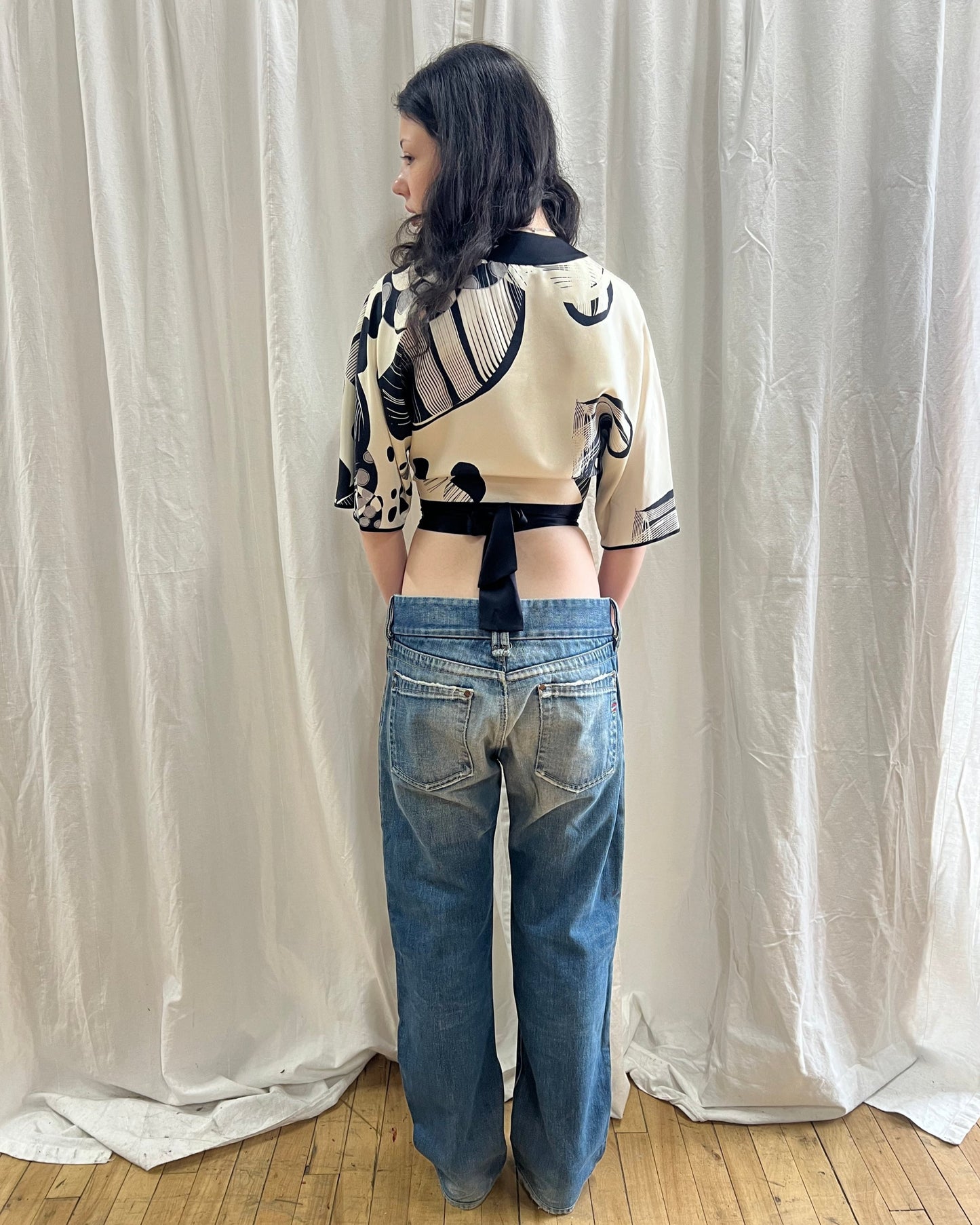 Canadian Designer Silk Wrap Top