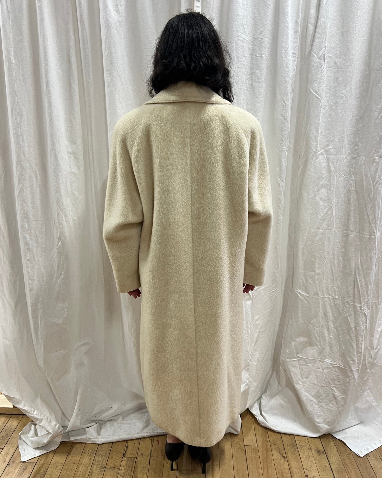 1980’s Cream Wool Double Breasted Coat