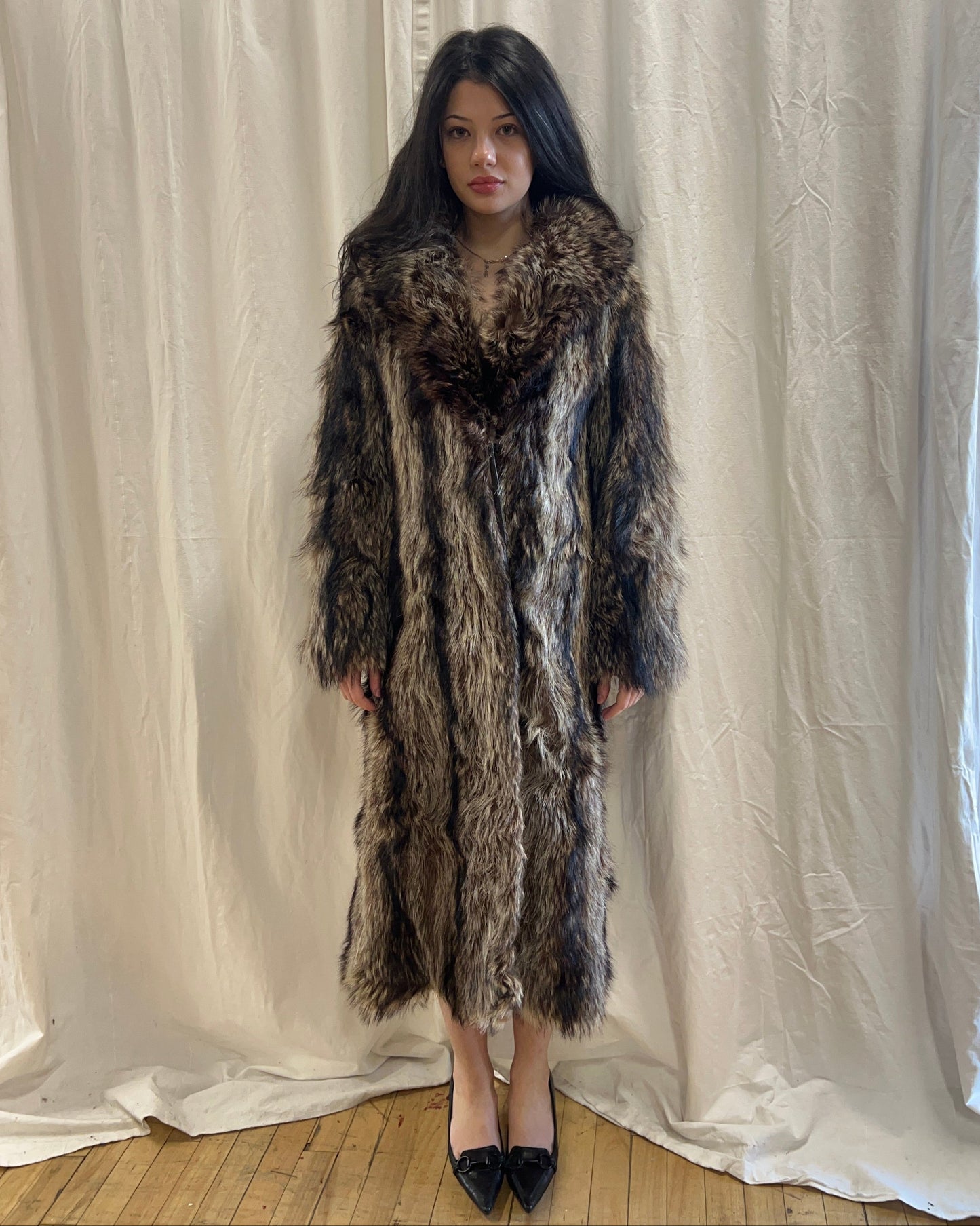 Vintage Genuine Fur Full Length Coat
