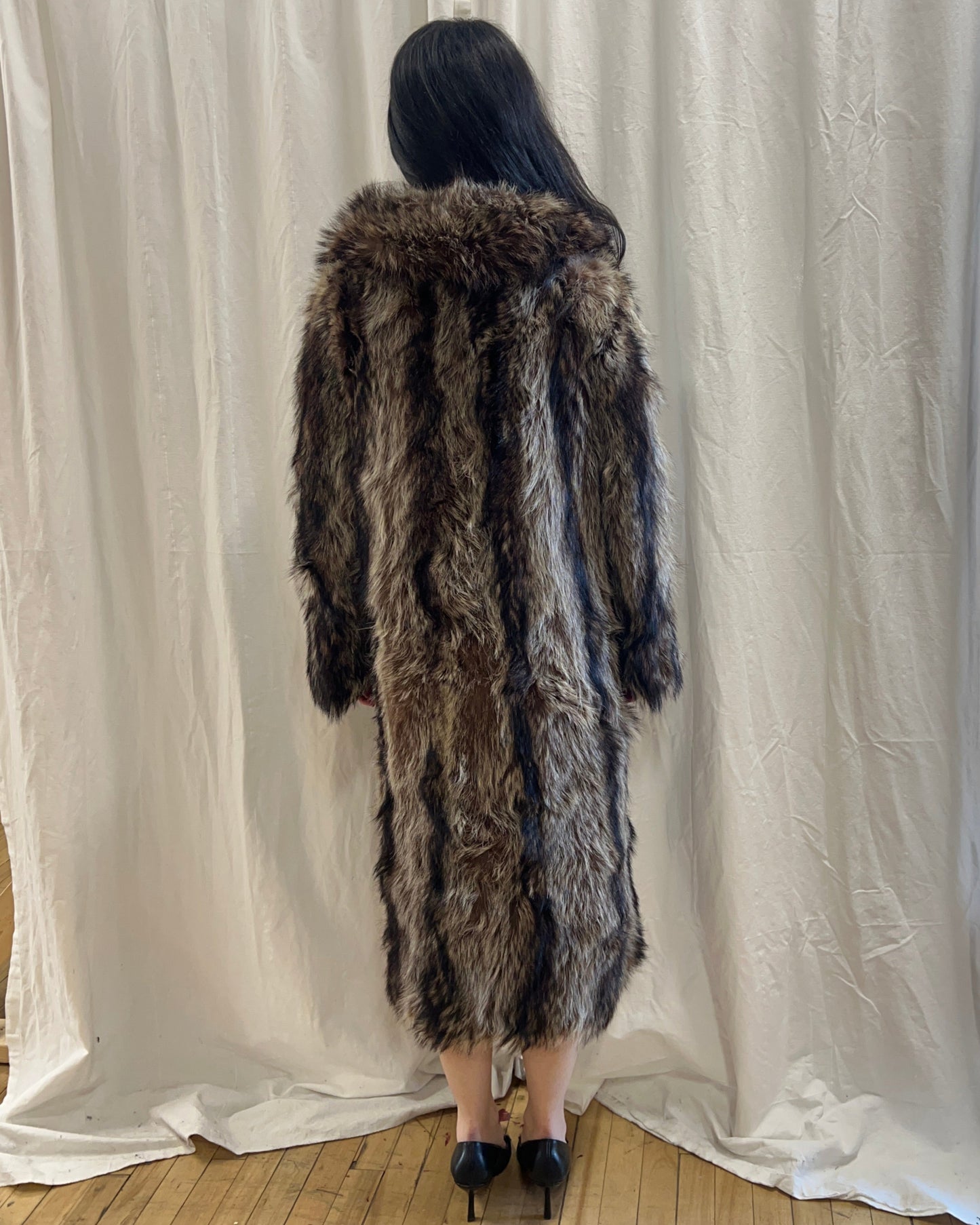 Vintage Genuine Fur Full Length Coat