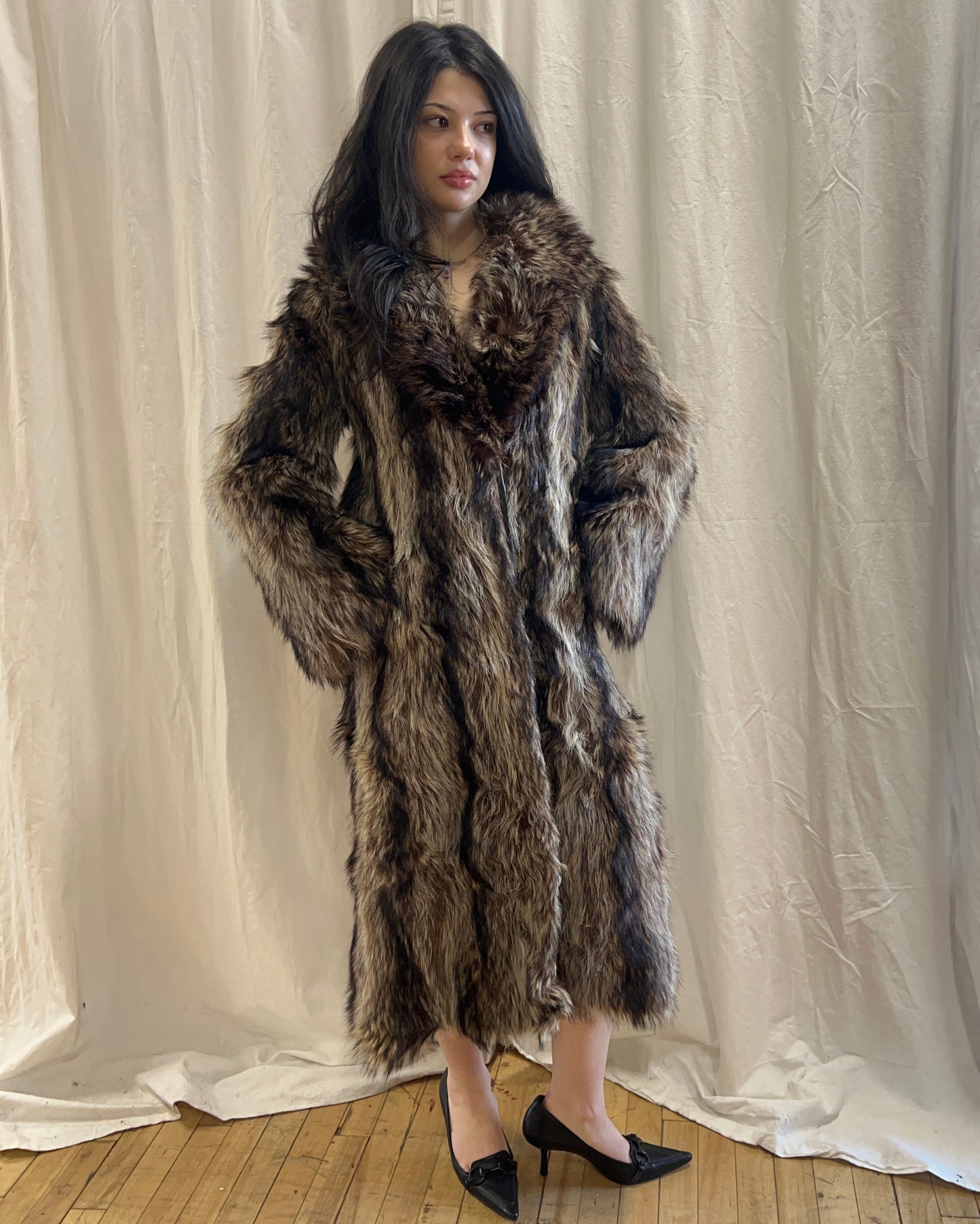 Vintage Genuine Fur Full Length Coat