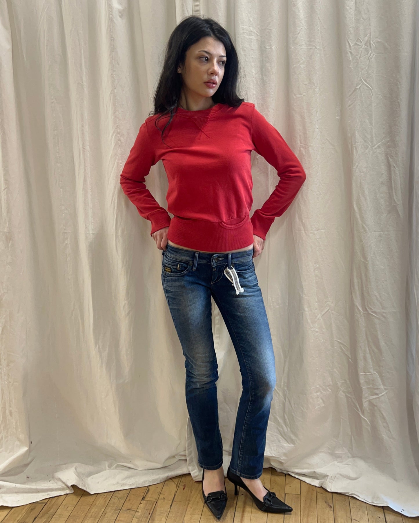 Diesel Red Crewneck Sweatshirt