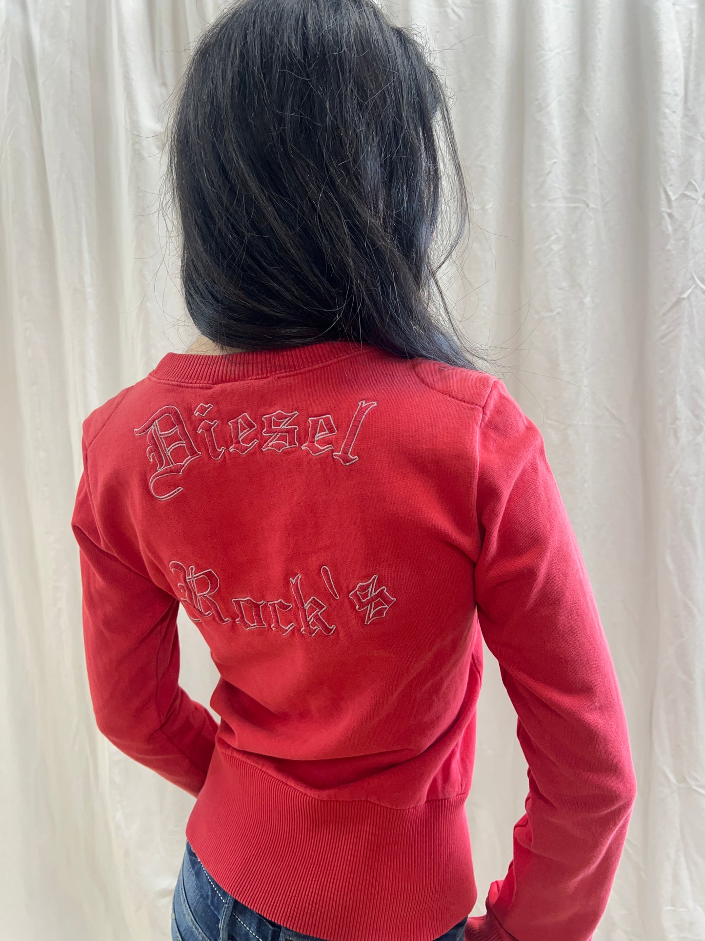Diesel Red Crewneck Sweatshirt