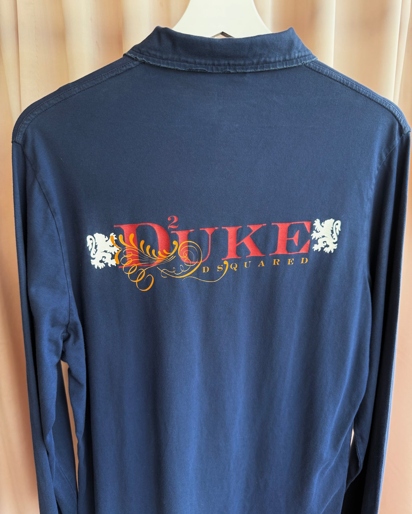 Dsquared² F/W 2006 "Duke" Navy Long Sleeve Polo Shirt