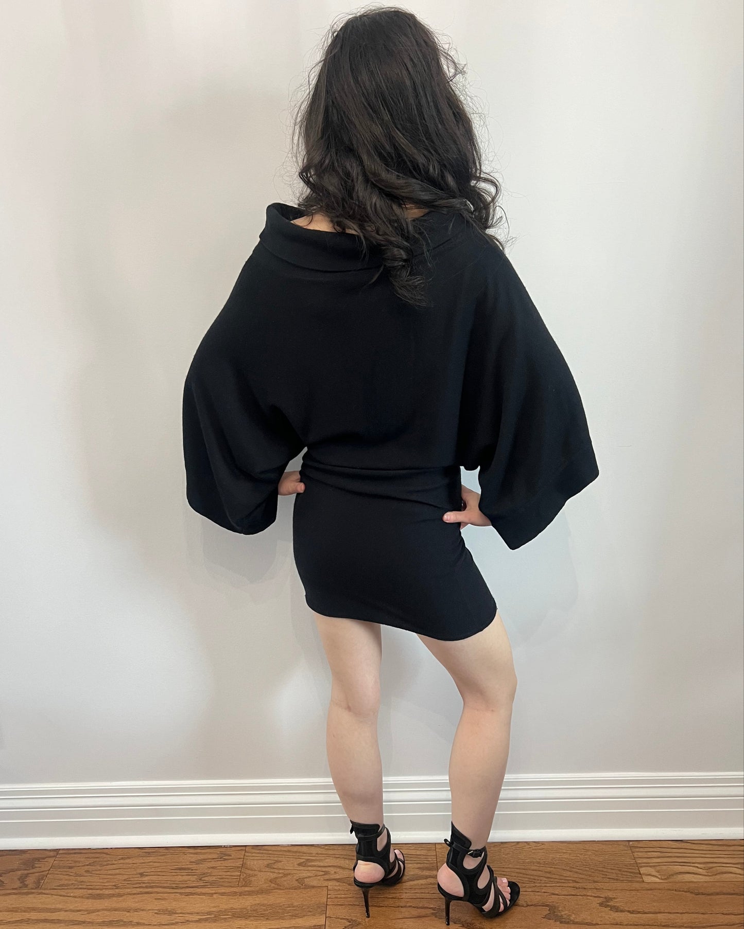 Black Knit Mini Dress