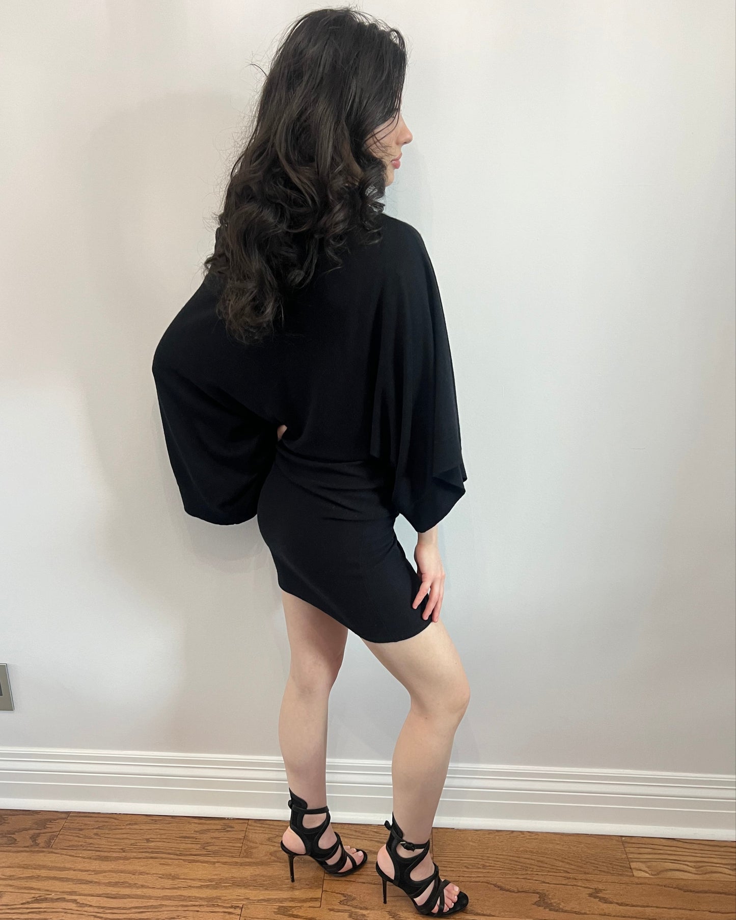 Black Knit Mini Dress