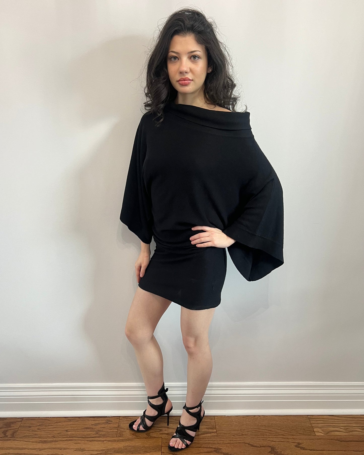 Black Knit Mini Dress
