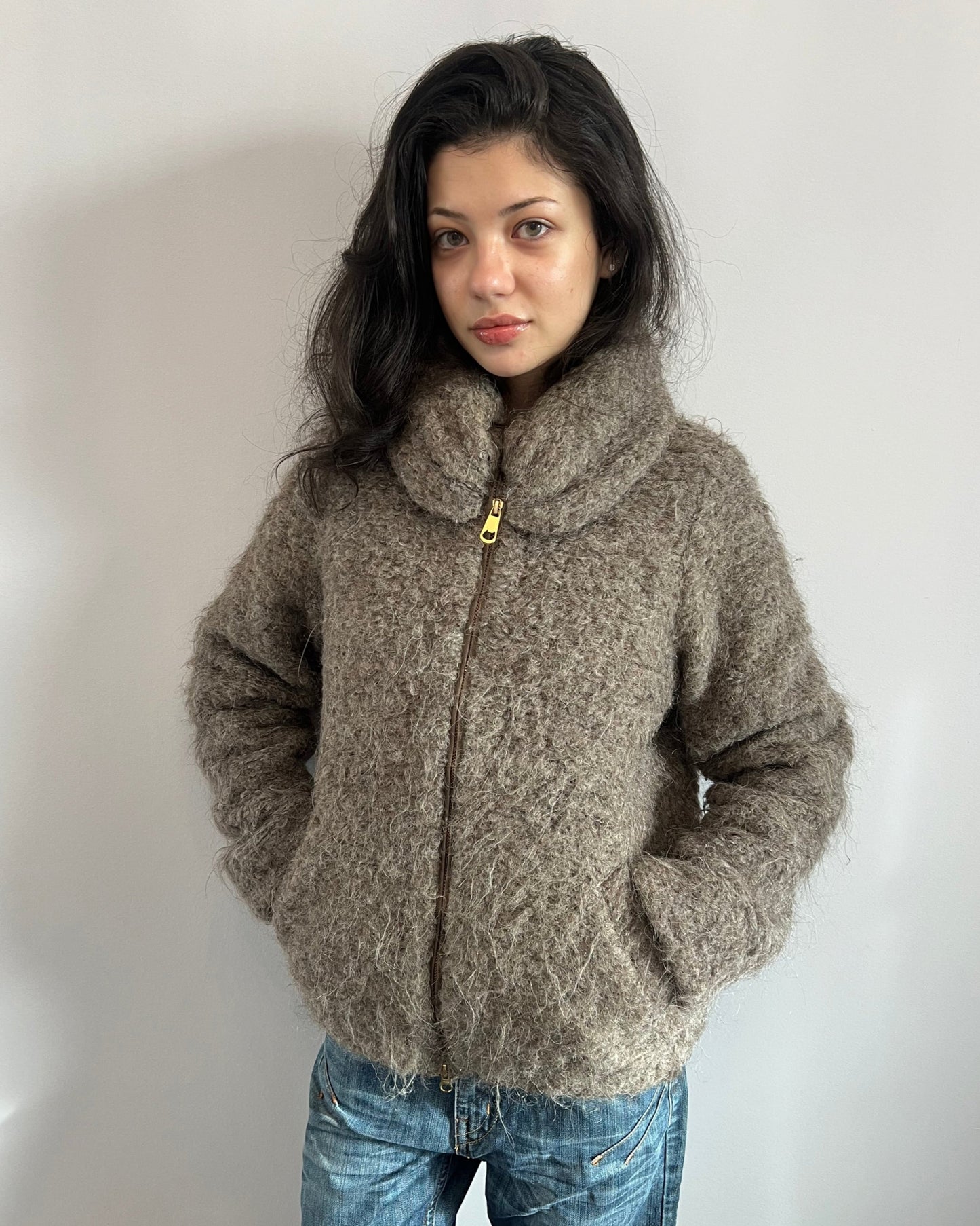 Tsumori Chisato Grey Fuzzy Jacket