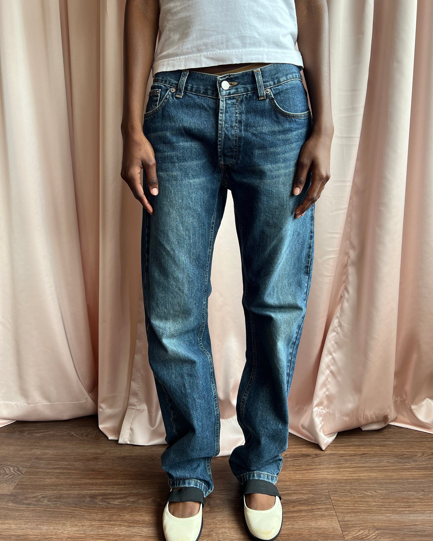 Richmond Denim Orange Spell Out Jeans