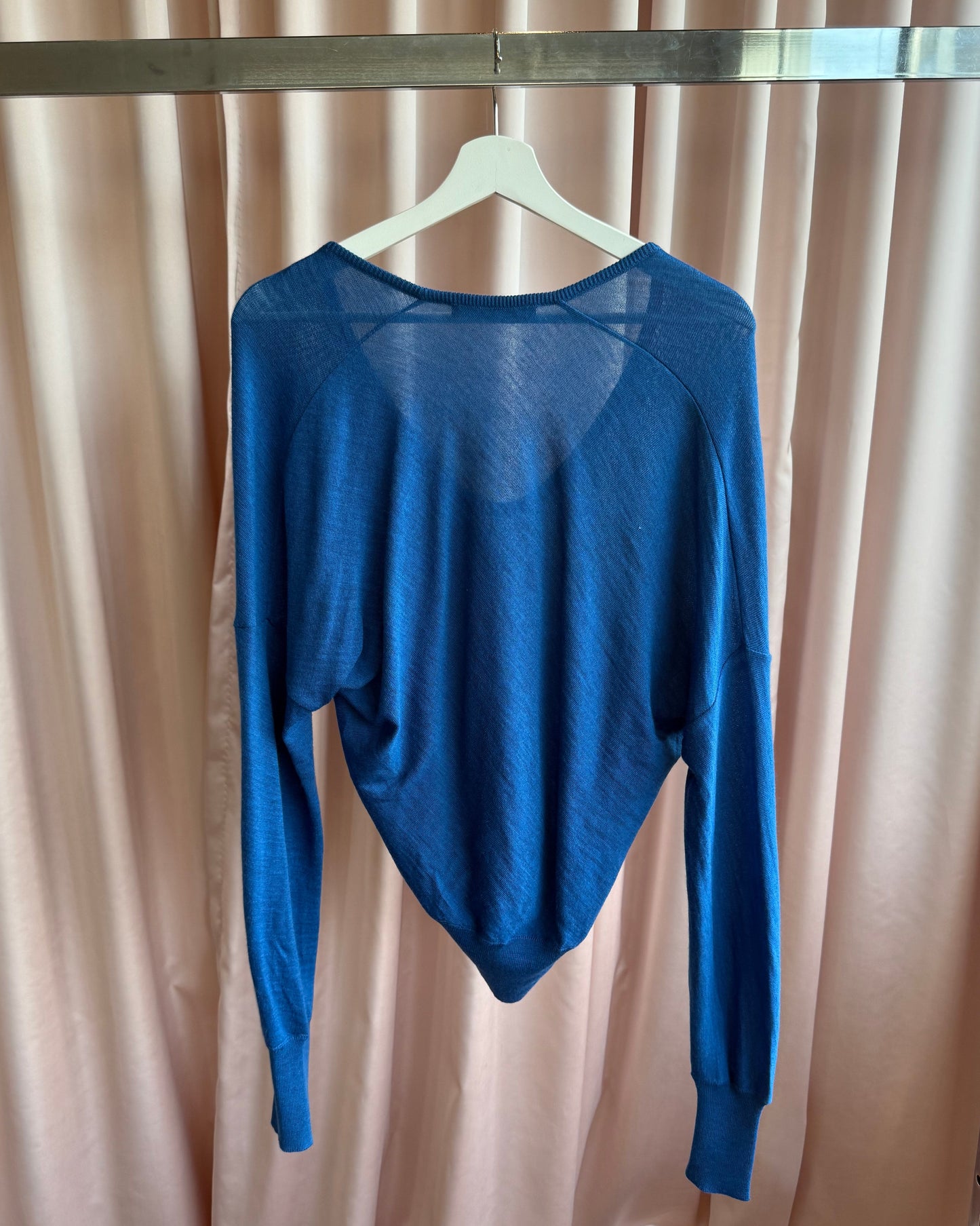 Balenciaga by Nicolas Ghesquière 2007 Embroidered Royal Blue Wool Sweater