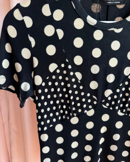 Junya Watanabe S/S 2004 Polka Dot Print Short Sleeve Top