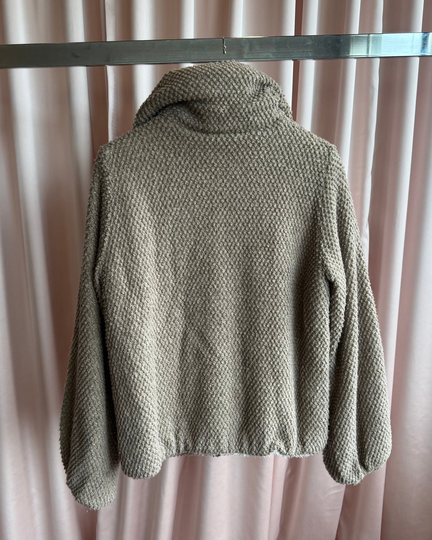 Tsumori Chisato Tan Shimmer Knit Wool Blend Jacket