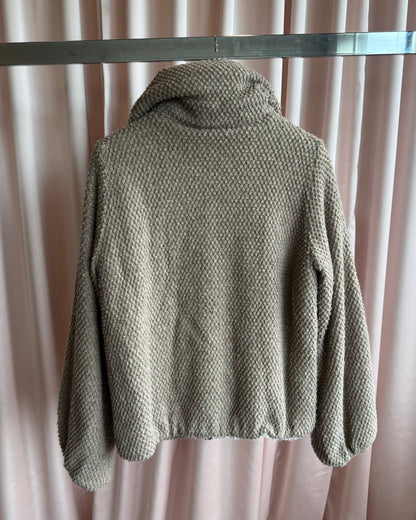 Tsumori Chisato Tan Shimmer Knit Wool Blend Jacket