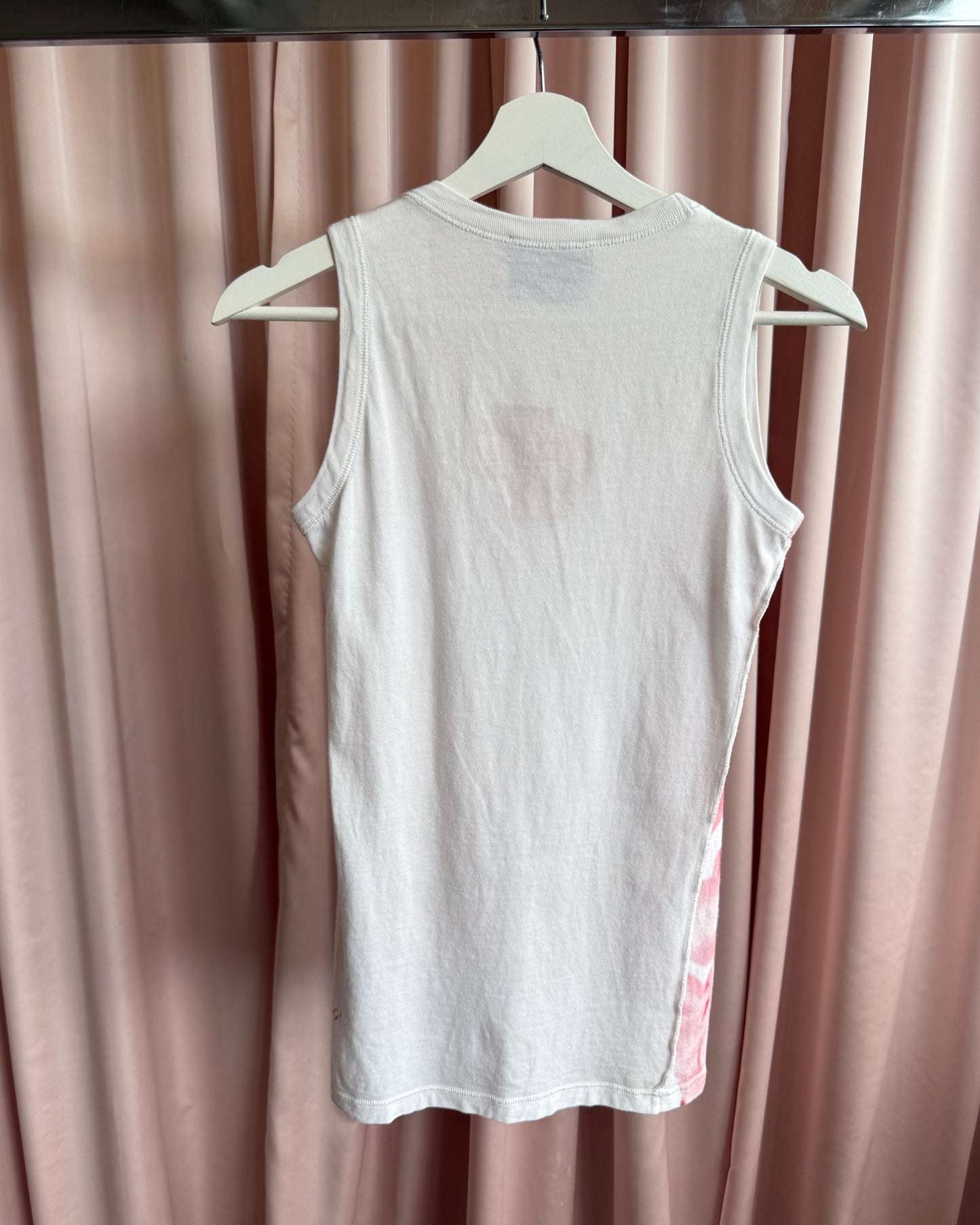 D&G White & Pink Bow Print Tank Top