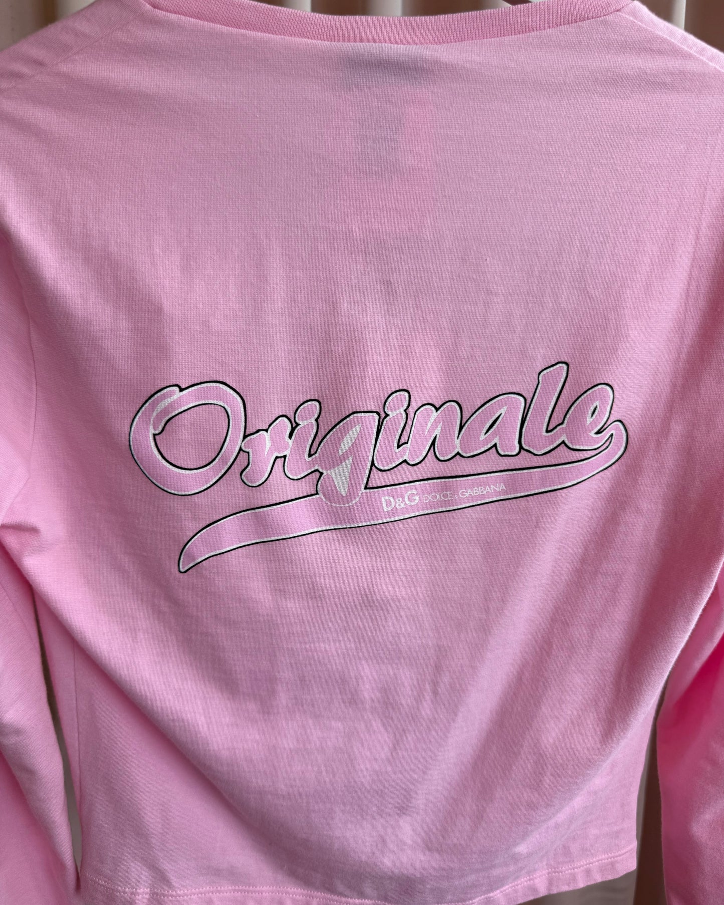 D&G S/S 2002 "Originale" Pink Ballet Long Sleeve Wrap Top