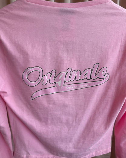 D&G S/S 2002 "Originale" Pink Ballet Long Sleeve Wrap Top