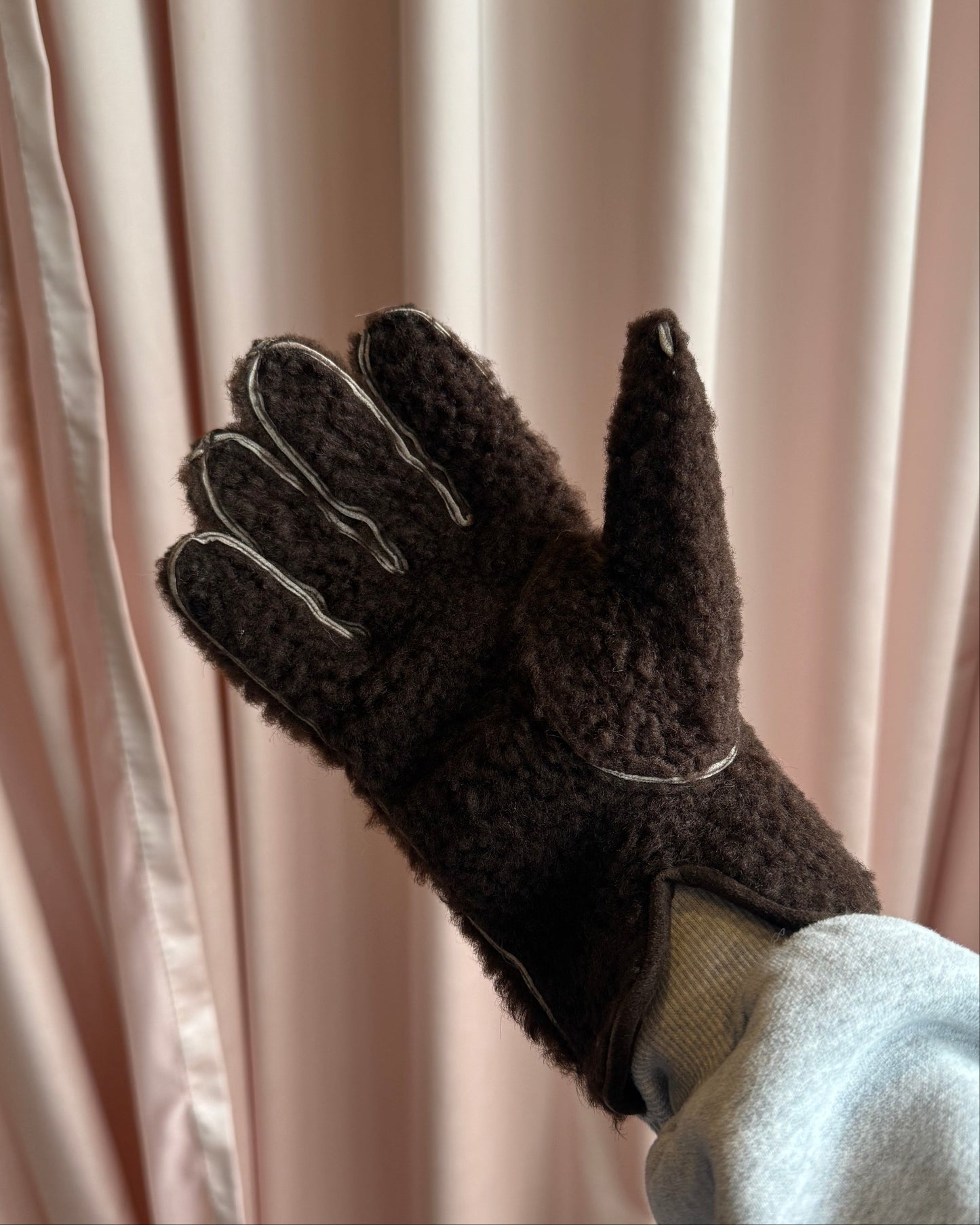 Maison Margiela F/W 2012 Brown Lamb Fur Gloves