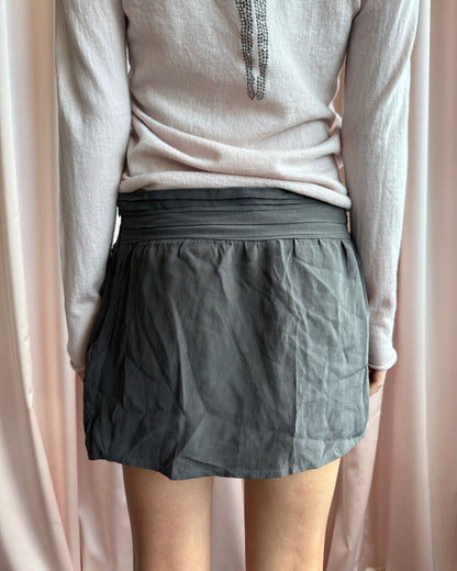 Isabel Marant 100% Silk Charcoal Mini Skirt