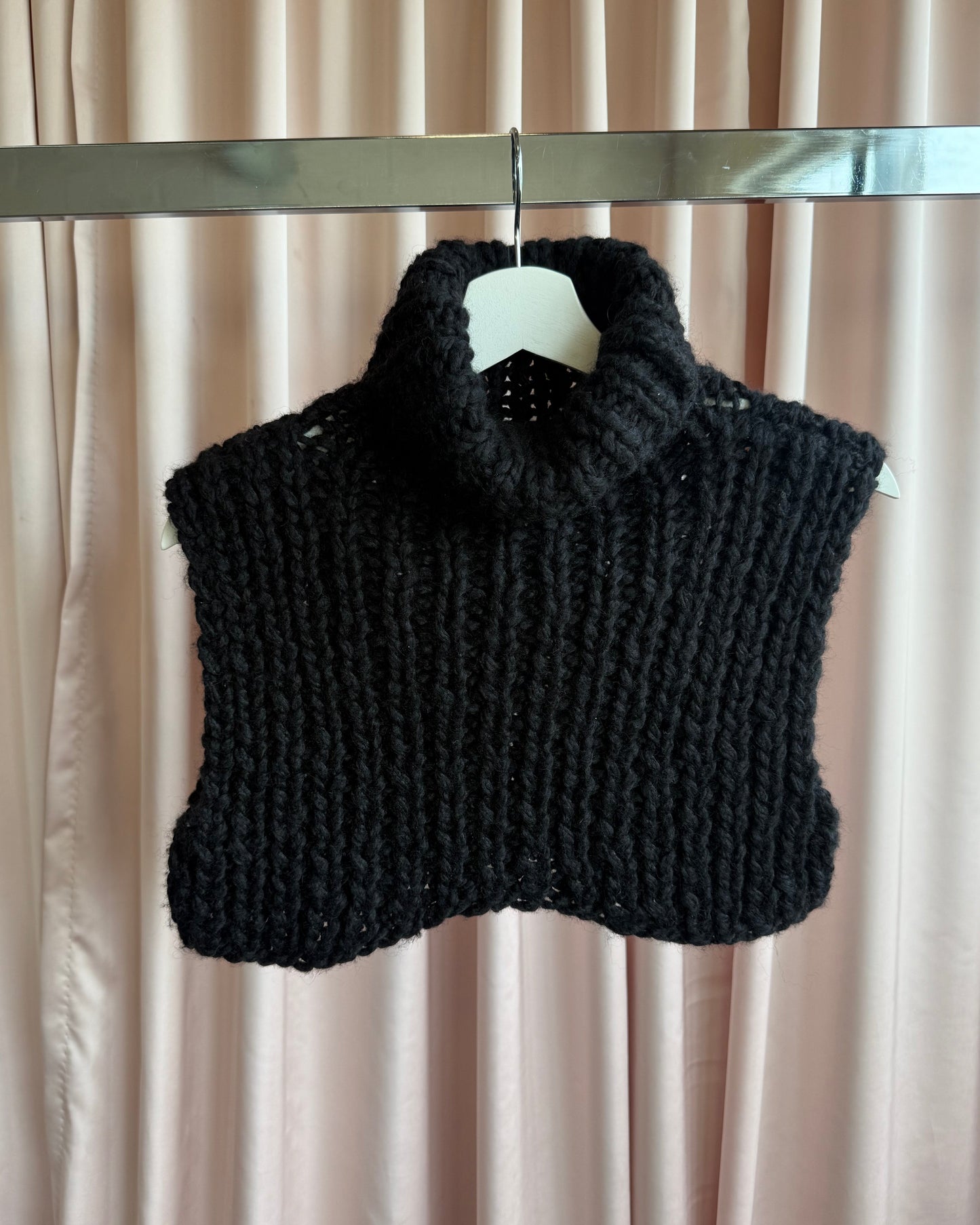 Helmut Lang F/W 2002 Black Knit Turtleneck Dickie