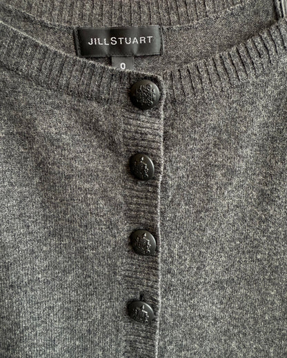 Jill Stuart Grey Button Knit Wool Romper