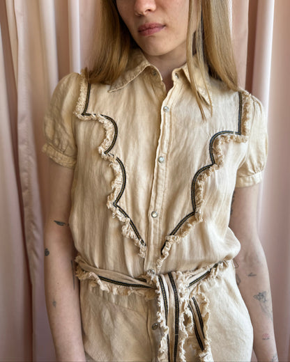 Dsquared² S/S 2006 Runway Western Short Sleeve Shirt Dress