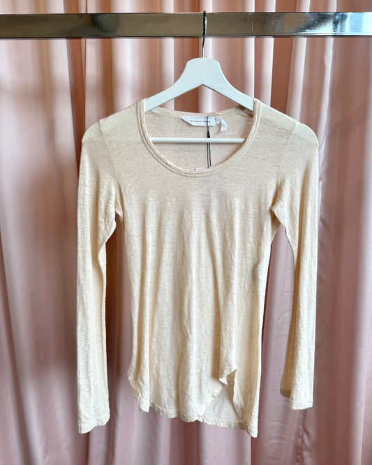 Isabel Marant Étoile Cream Linen Long Sleeve Top