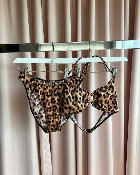 1990's Leopard Print High Cut Bikini