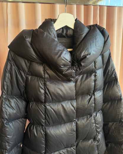 Italian Designer Black Nylon Down Puffer Jacket