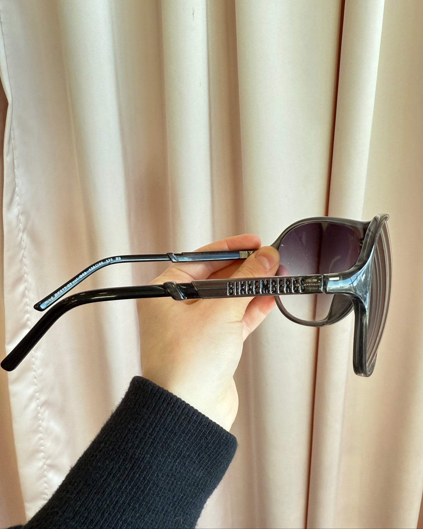 Bikkembergs Grey & Black Plastic  Aviator Sunglasses