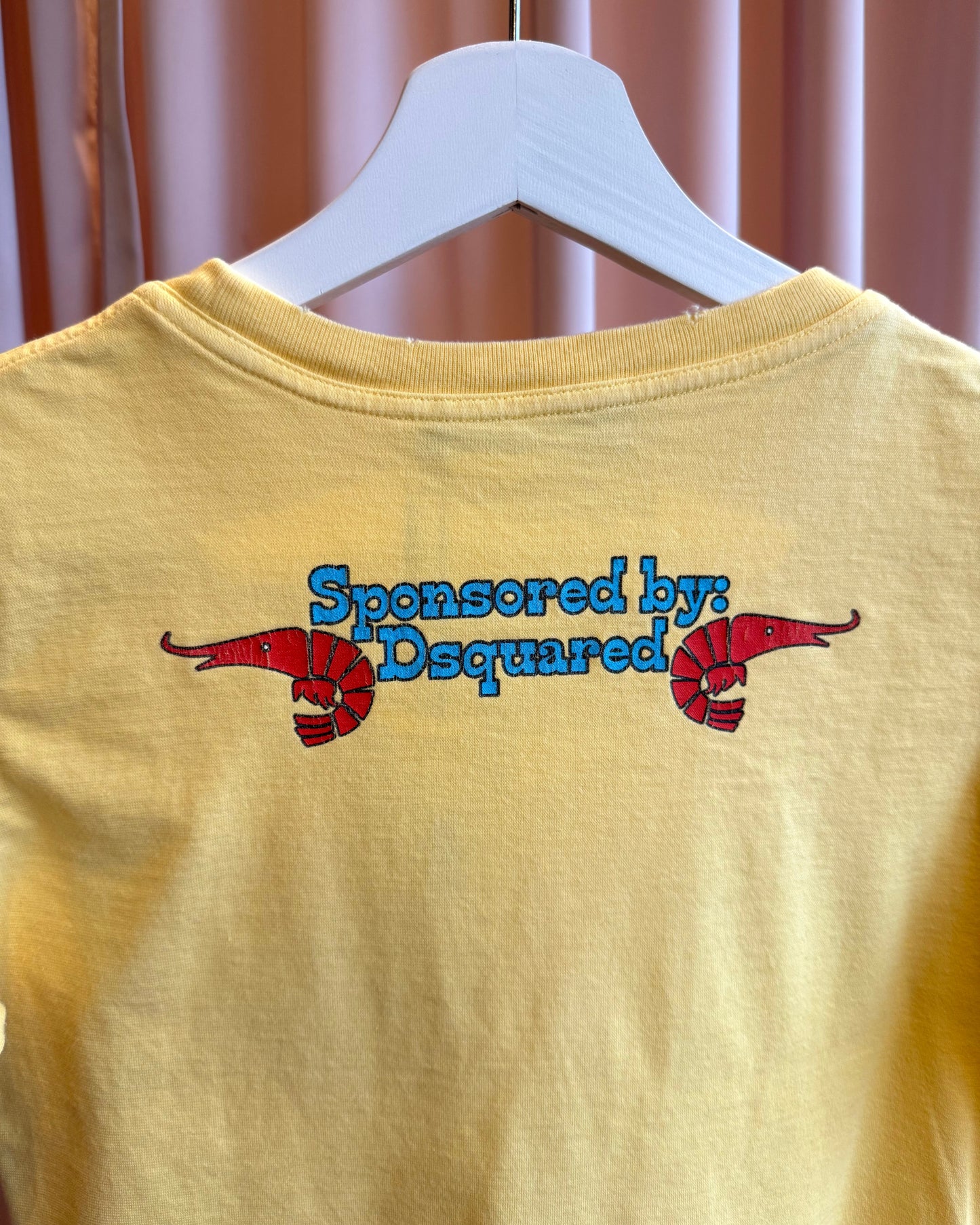 Dsquared² S/S 2005 "Freddy's Fish Shack" Yellow Short Sleeve Graphic T-Shirt