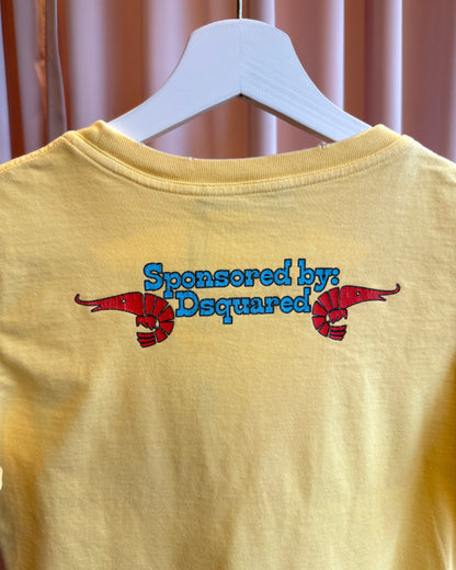 Dsquared² S/S 2005 "Freddy's Fish Shack" Yellow Short Sleeve Graphic T-Shirt