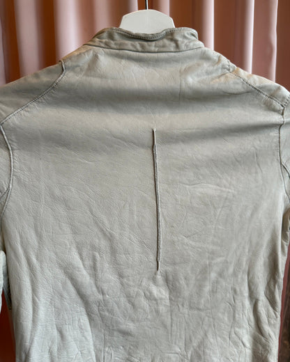 Sisii Light Grey Faded Leather Jacket