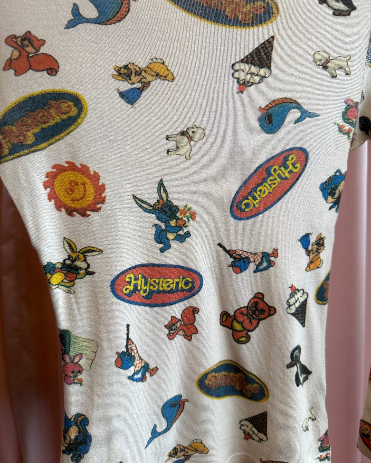 Hysteric Glamour Cashmere Cotton Blend Printed Long Sleeve Top