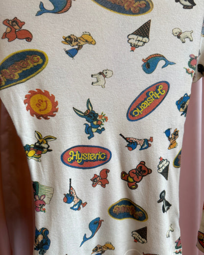 Hysteric Glamour Cashmere Cotton Blend Printed Long Sleeve Top