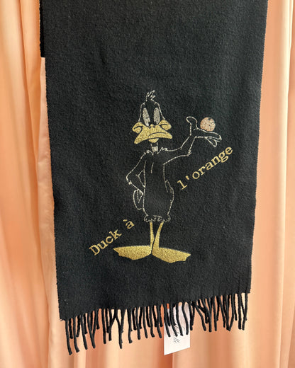 Iceberg History "Duck à l'orange" Black Wool Scarf