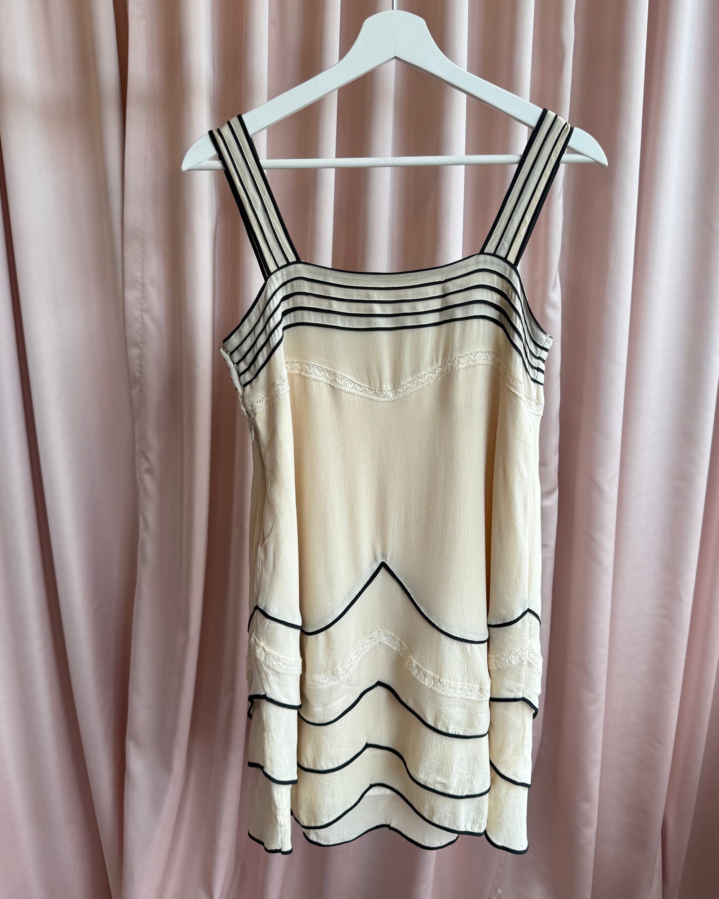 Tsumori Chisato Beaded Silk Mini Shift Dress