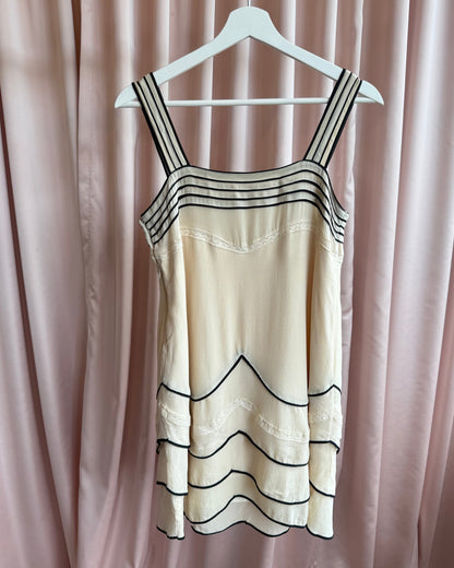 Tsumori Chisato Beaded Silk Mini Shift Dress