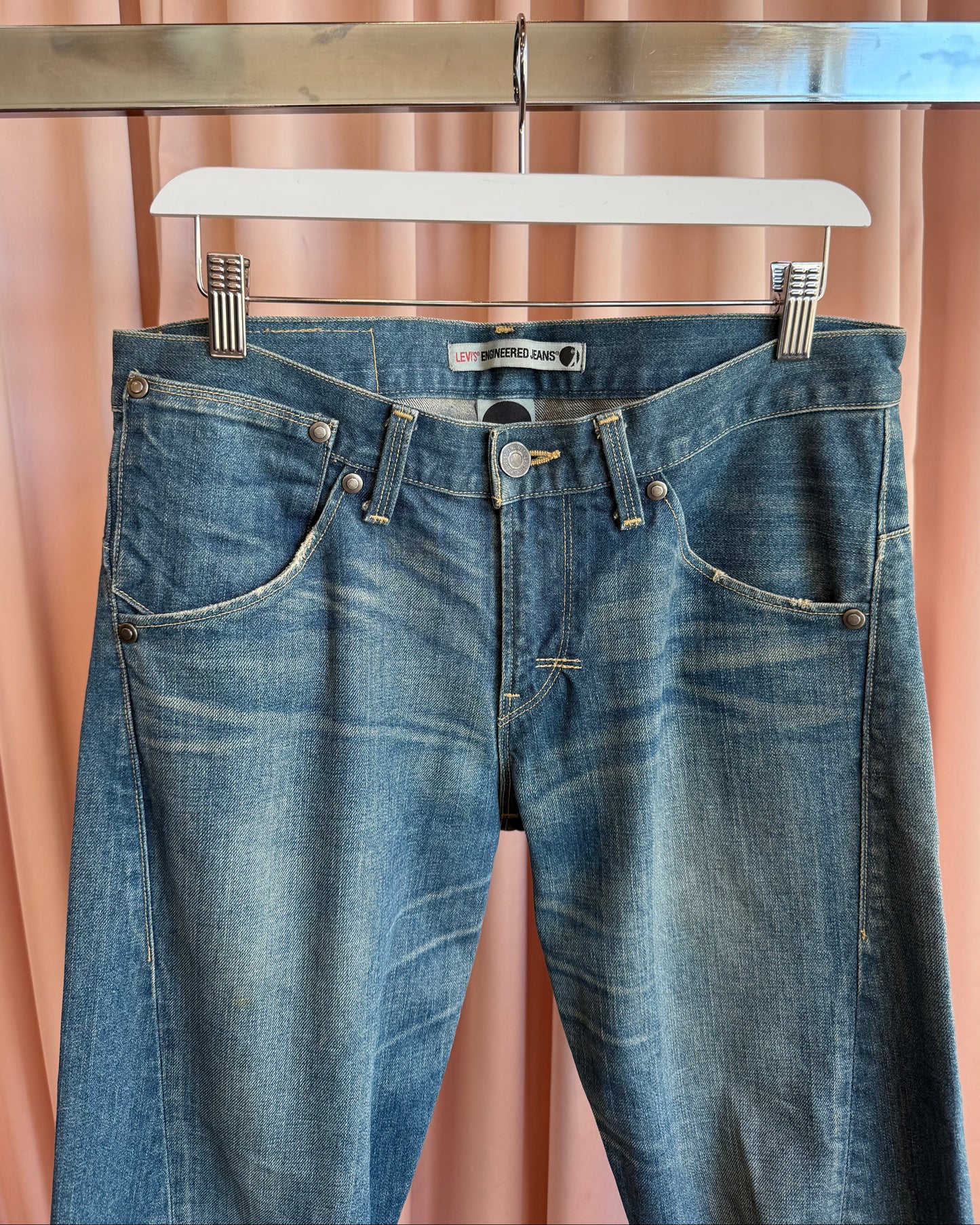 Levi's Engineered Jeans Faded Blue Twist Denim