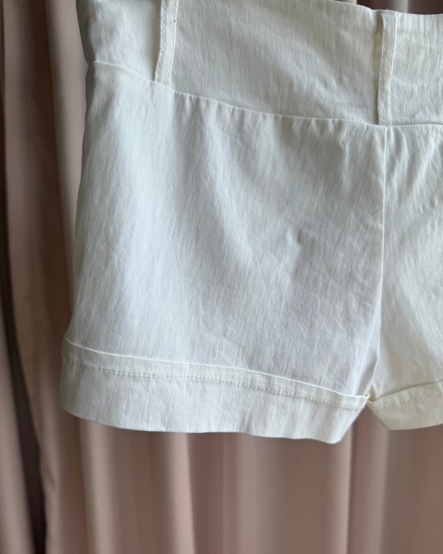 2000's Seduction White Low Rise Mini Shorts
