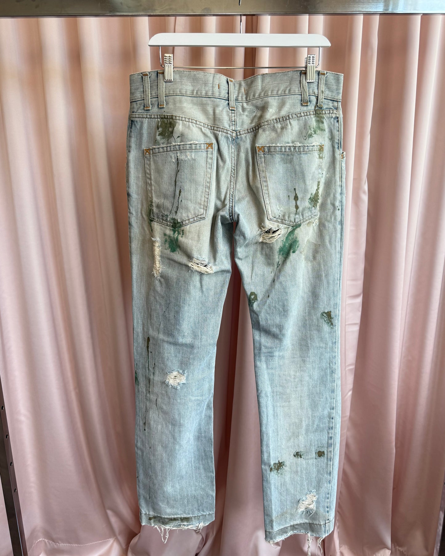 Dolce & Gabbana Distressed Paint Splatter Denim