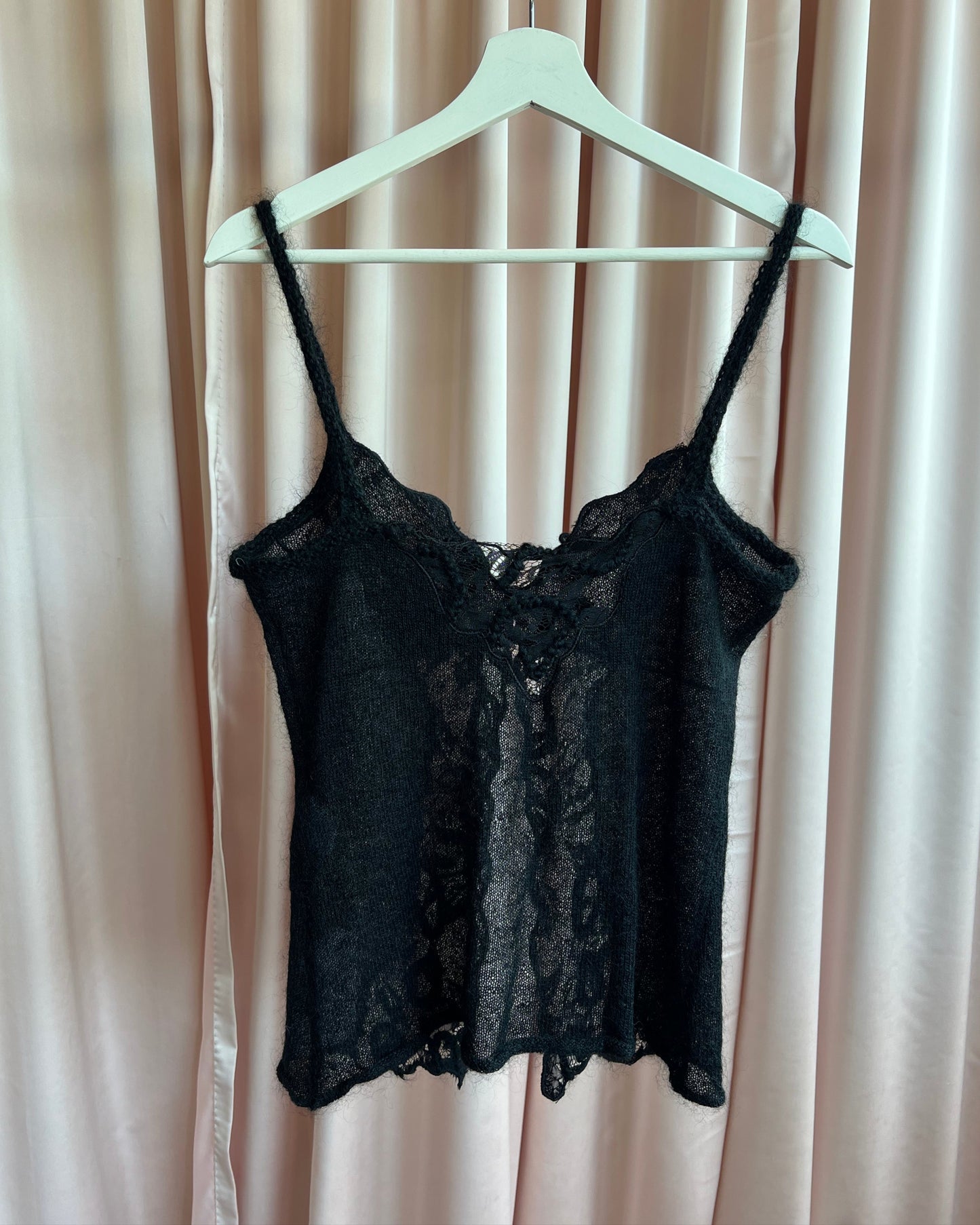 Japanese Brand Mohair Blend Lace Cami
