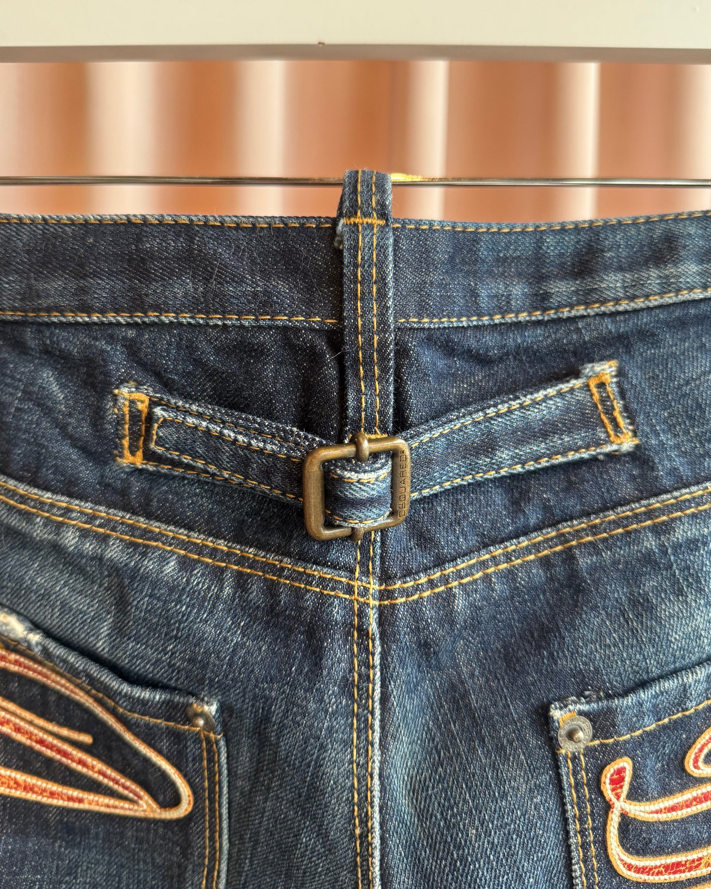 Dsquared² F/W 2007 "Dean & Dan" Buckle Back Low Rise Denim