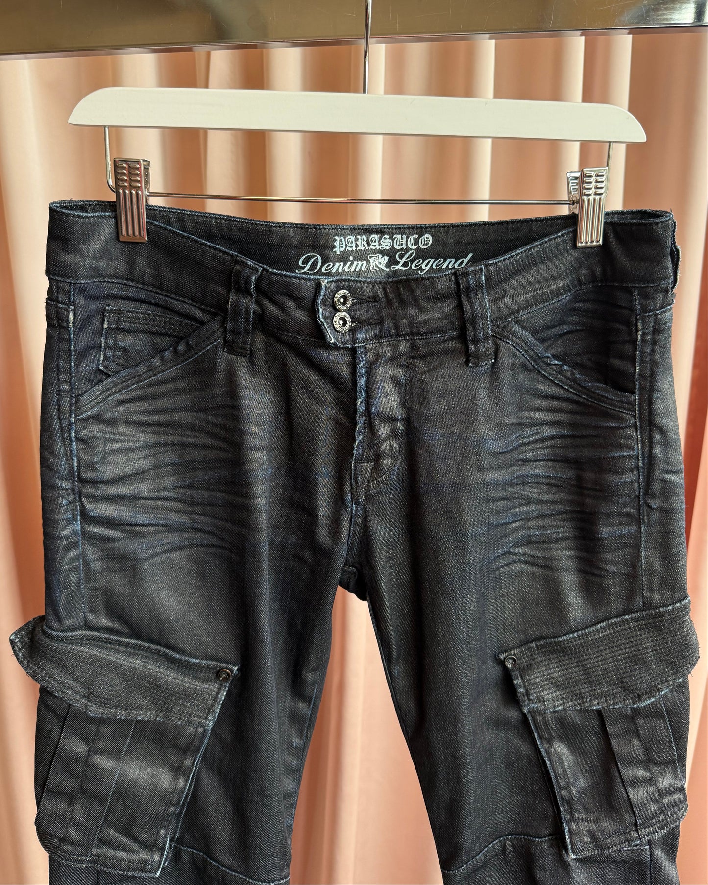 Parasuco Coated Stretch Denim Cargo Pants