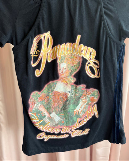 D&G F/W 2003 Marie Antoinette Graphic Black Double Layered Top
