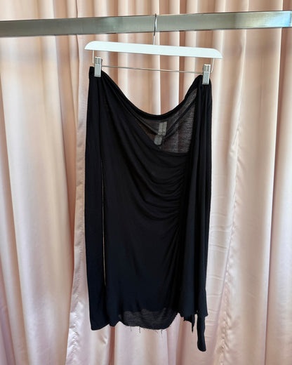 Rick Owens F/W 07 Exploder Asymmetrical Black Long Sleeve Top