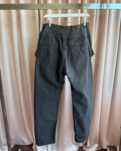 Kapital Dark Grey Cotton Drawstring Wide Pants